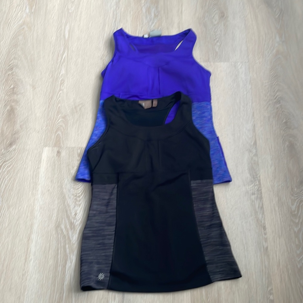 Athleta Purple & Black Tank Tops (2-Pack)